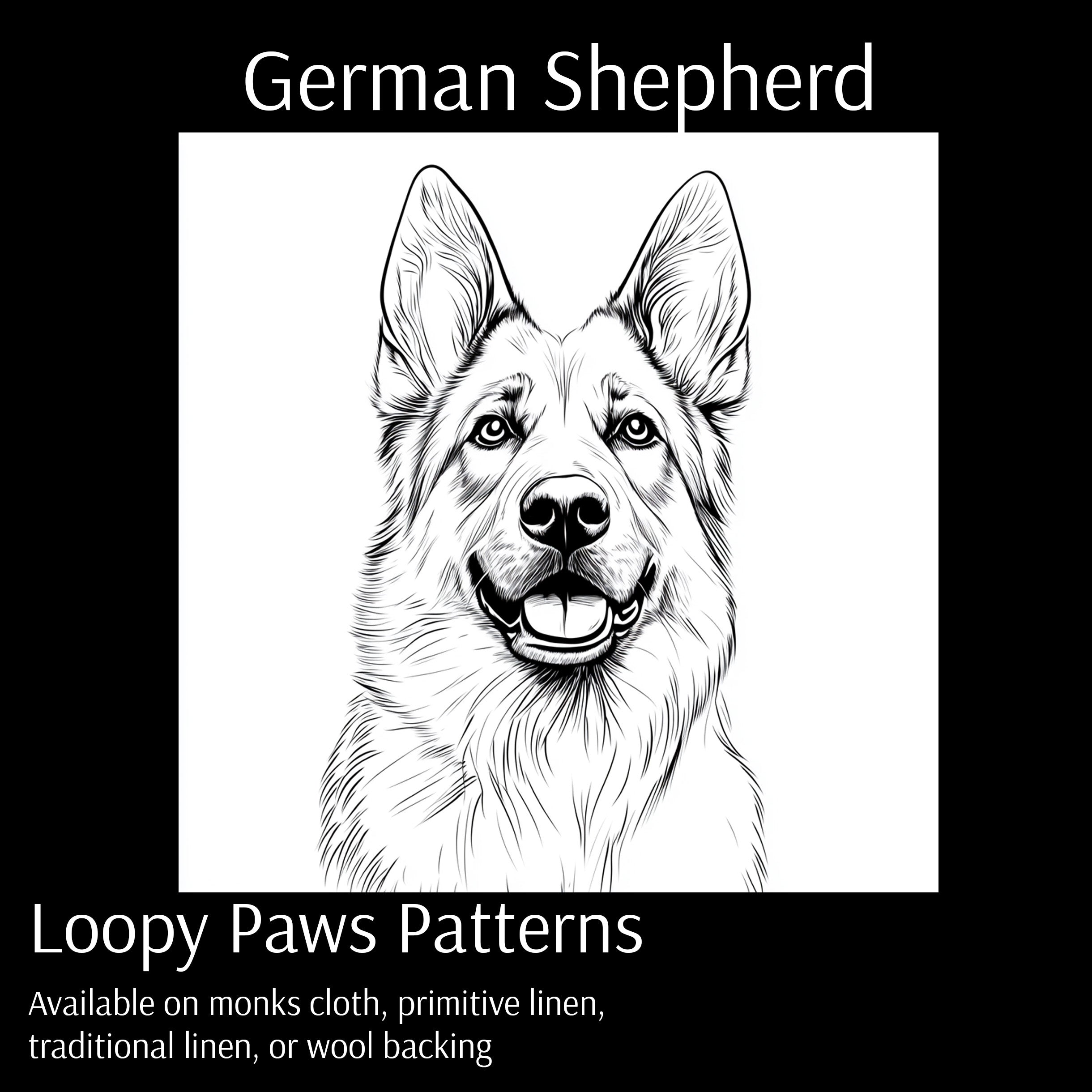 German Shepherd - Loopy Paws Pattern